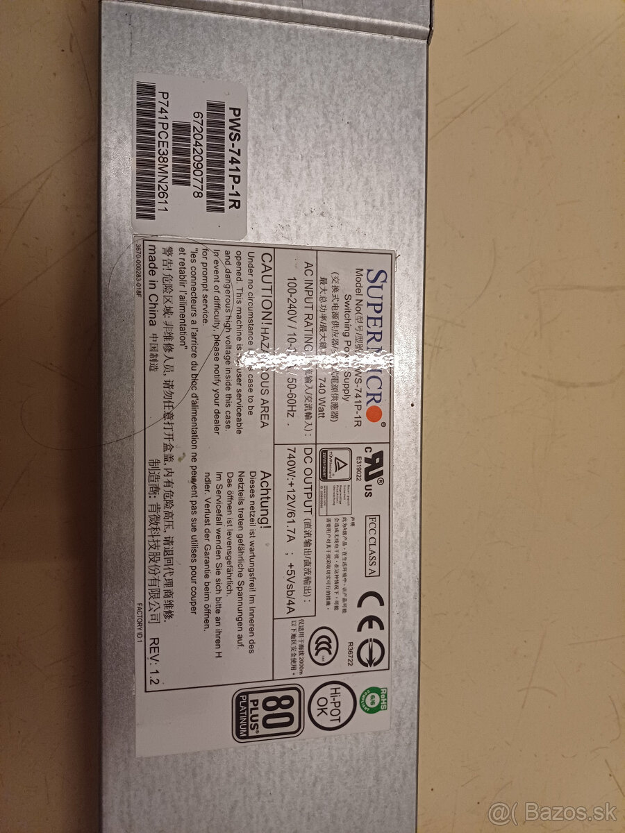 Server Supermicro, E5-2630v3, 128GB RAM, 8x3.5" - 3