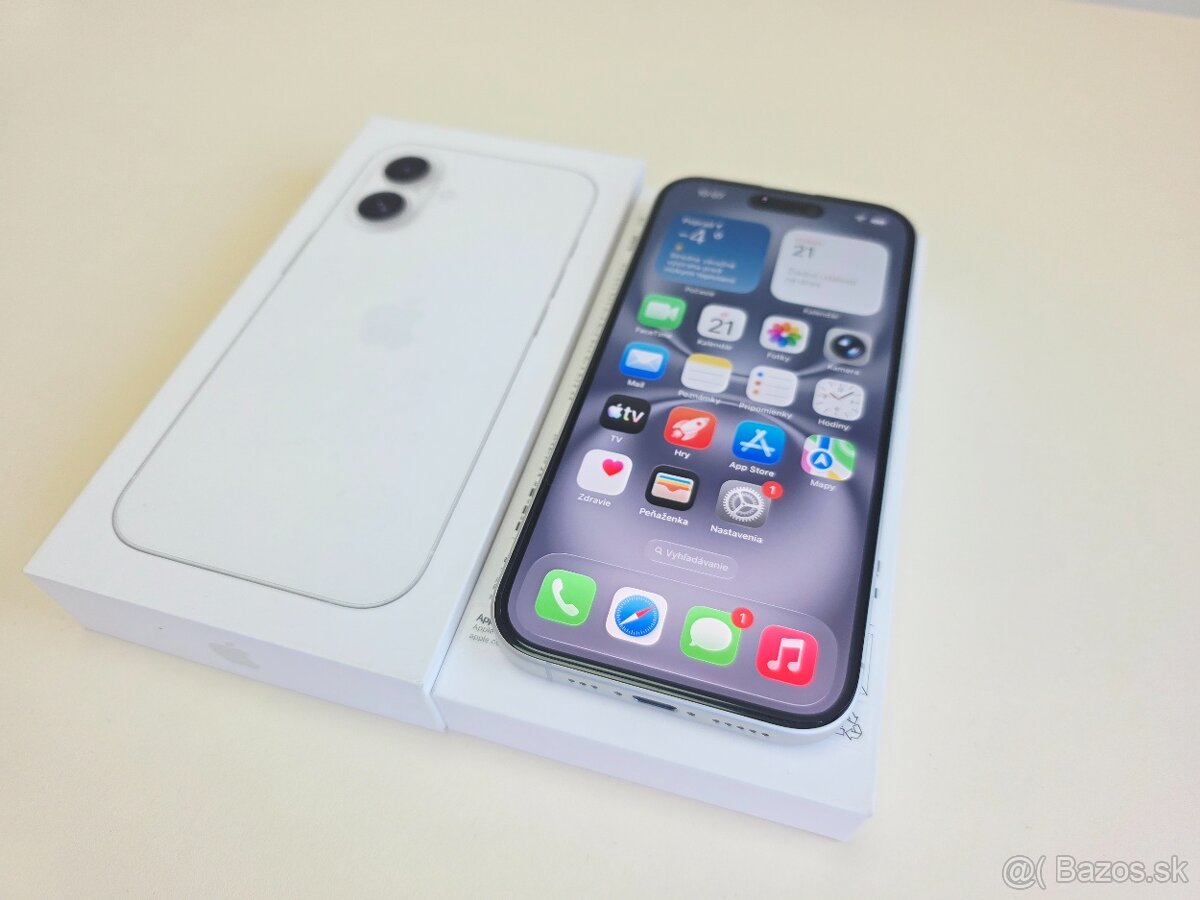 APPLE IPHONE 16 256GB WHITE TOP STAV - - 3