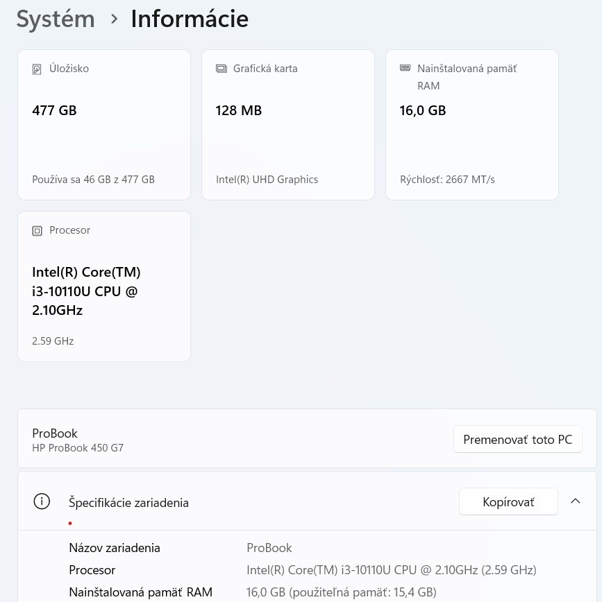 HP Probook 450 G7 + autodiagnostika - 3
