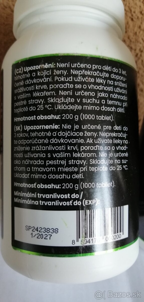 Predám Spirulina BIO 1000 tabliet - 3