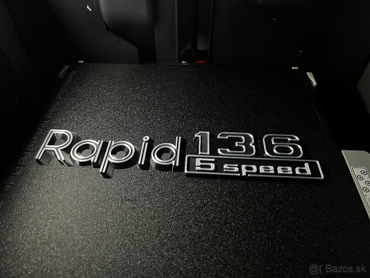 Retro znak - Škoda Rapid 136/135/130 5 speed - 3