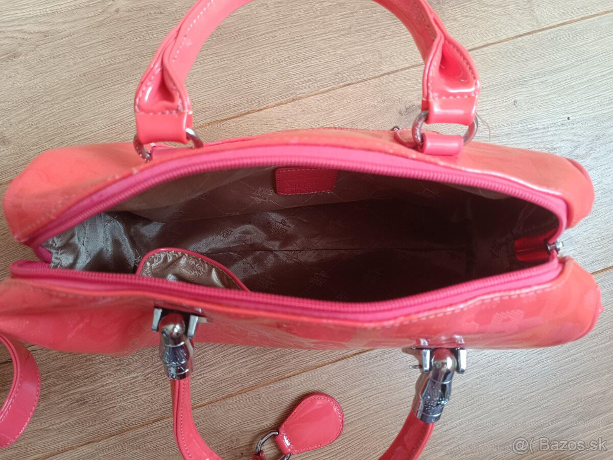 Ruzova lakovana kabelka - 3