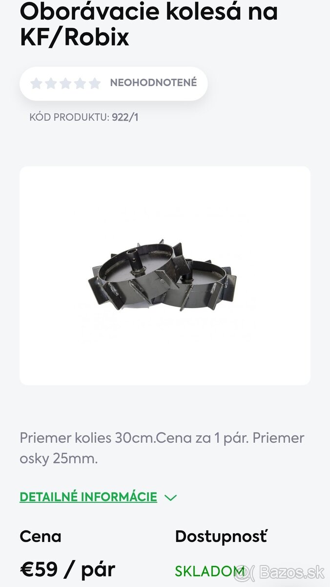 Kultivátor.rotovátor prislušenstvo pre KF/ROBIX - 3