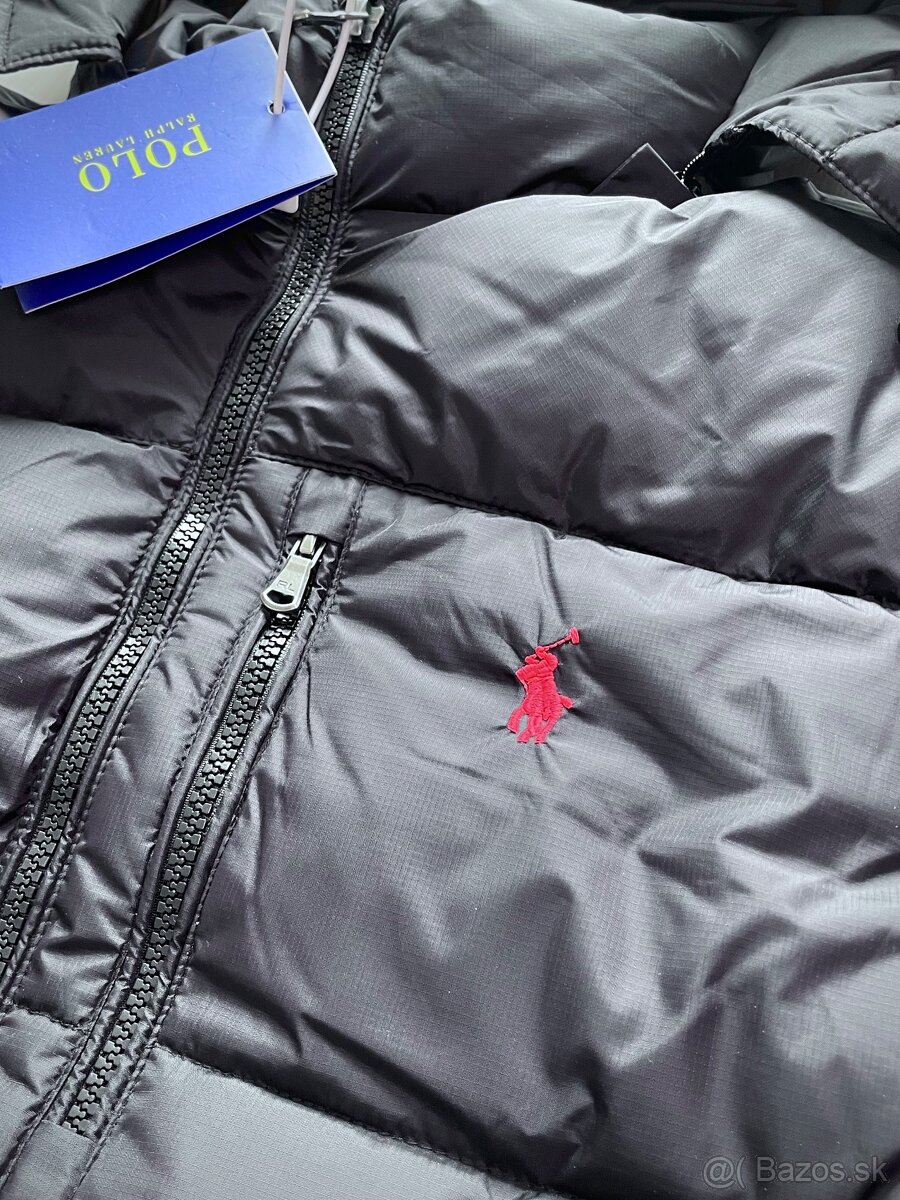 Polo ralph lauren čierna zimná bunda - L - 3