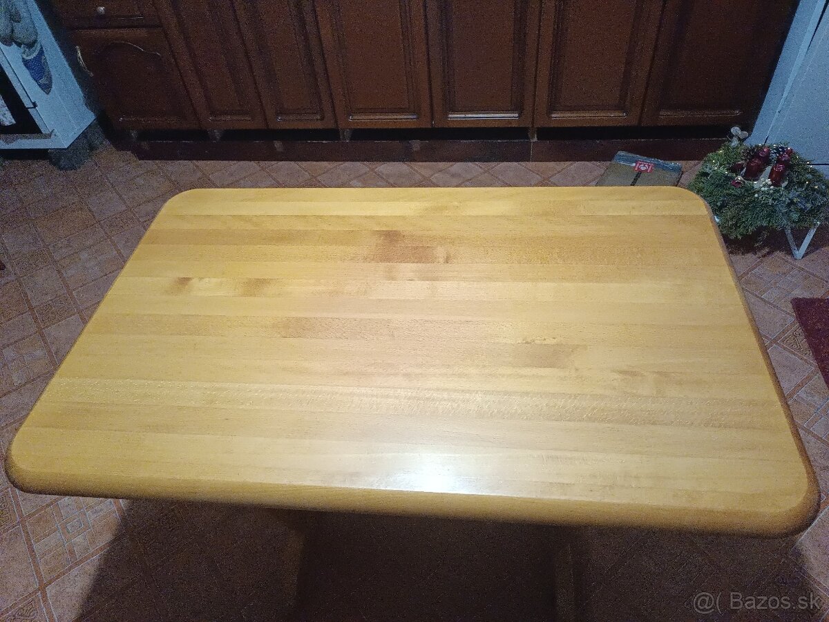 Jedálenská rohová lavica so stoličkami a stolom z masívu - 3