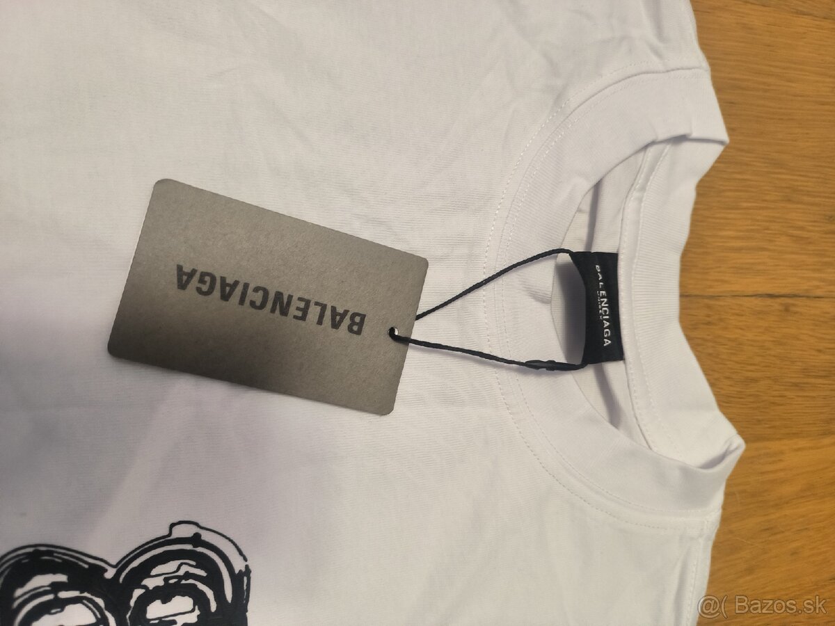 Tricko Balenciaga Veľkosť M Biele - 3