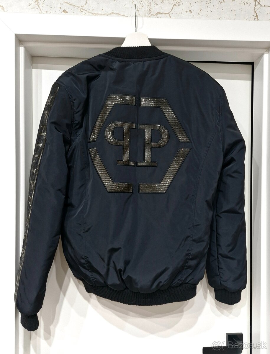 NOVA Philipp Plein panska logivana zimna bunda s kamienkami - 3