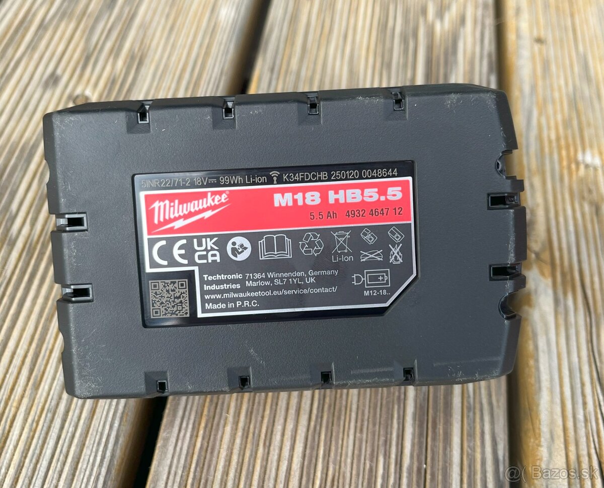 Milwaukee M18 batéria HB5.5 - 5,5Ah - 3