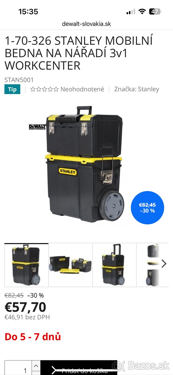 BOX Stanley workcenter 3v1 - 3