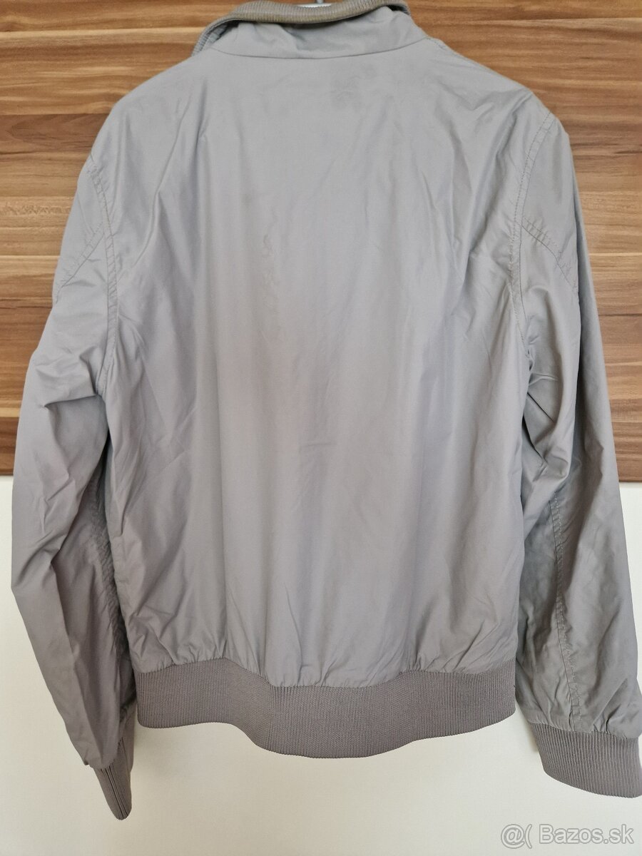 Pánska prechodná podšitá sivá bunda veľ. M - 3