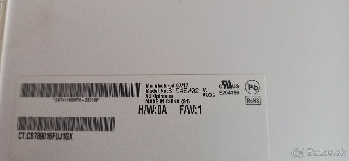 Predám 15,4" led displej, model B154EW02 - 3