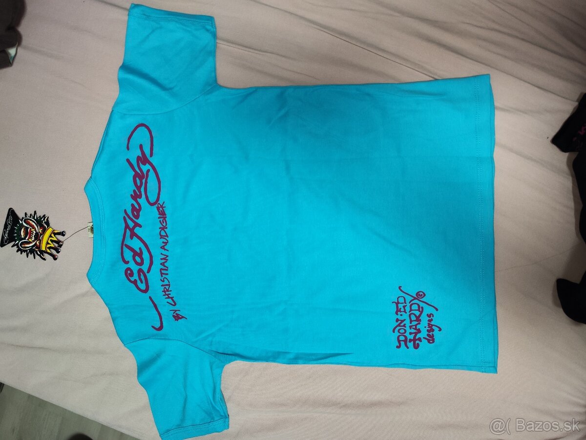 Nové nenosené modré tričko E.Hard. - 3