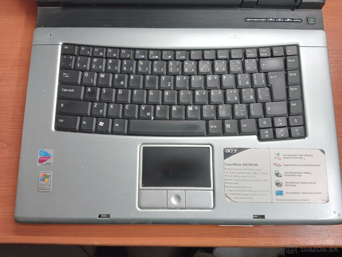 predám ACER TRAVELMATE 4061WLMI , WINDOWS XP - 3
