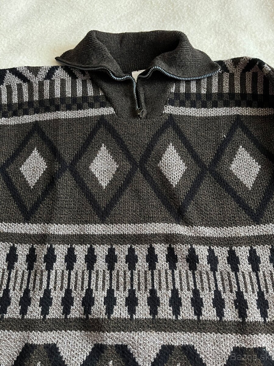 Hnedý pletený sveter - 3