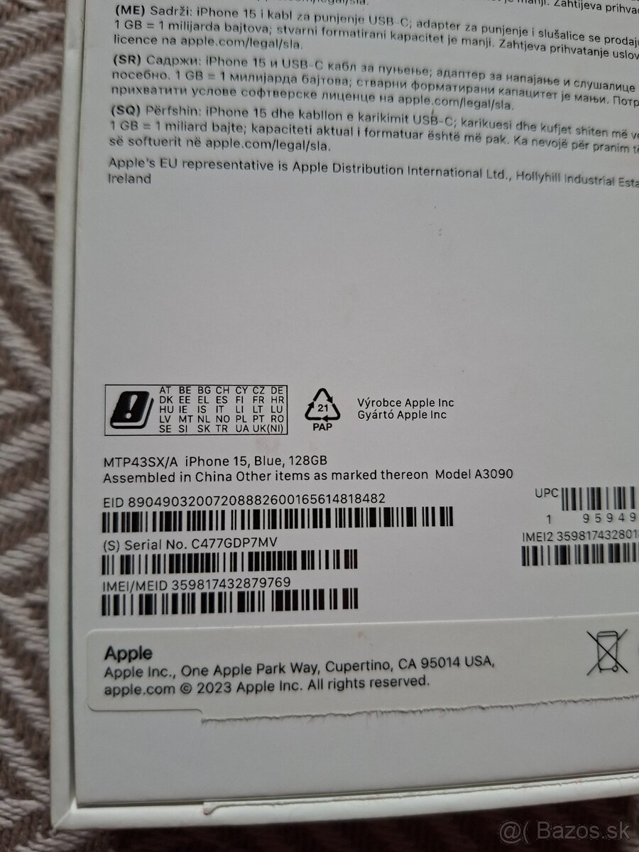 Apple iPhone 15 blue, 128GB - 3