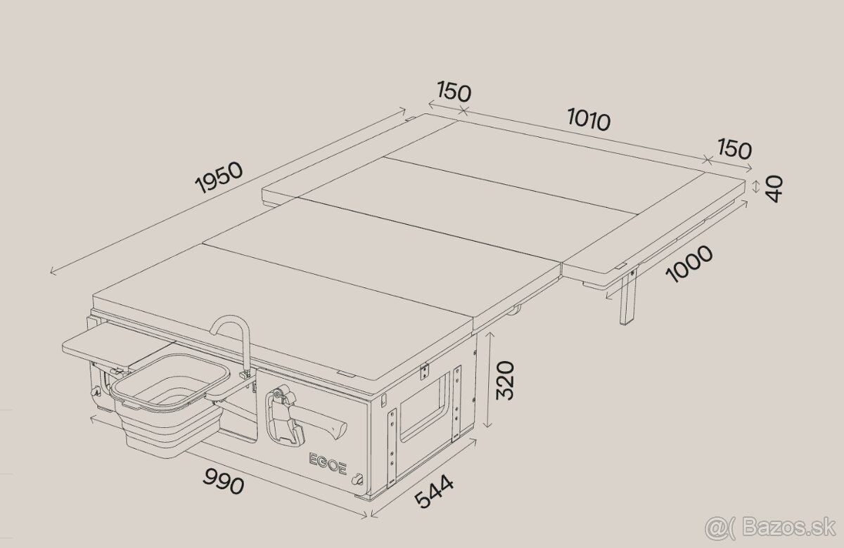 Egoe Nest Camper 200 komplet - system do auta - 3
