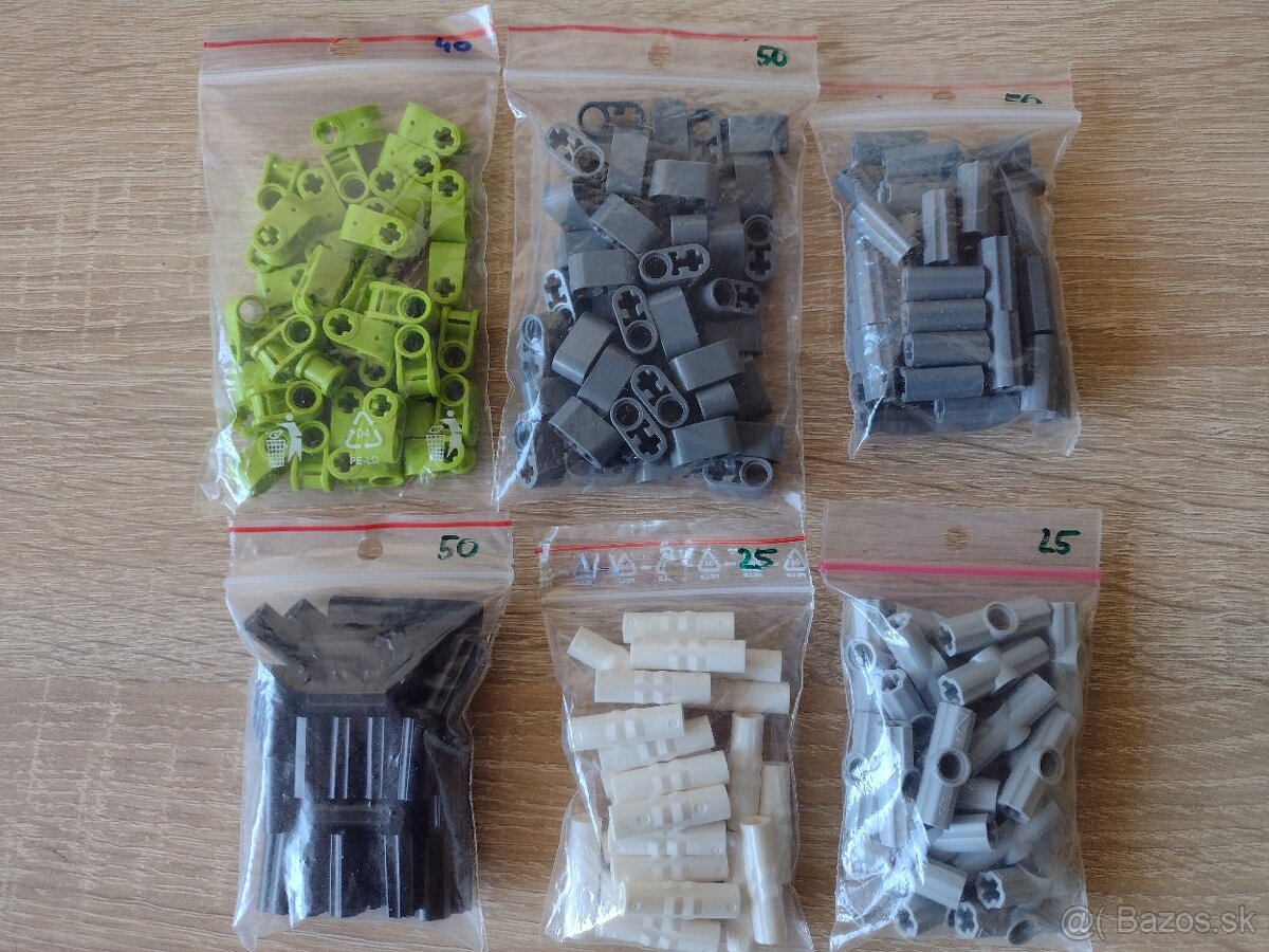 Lego Technic konektory, piny a osky - 3