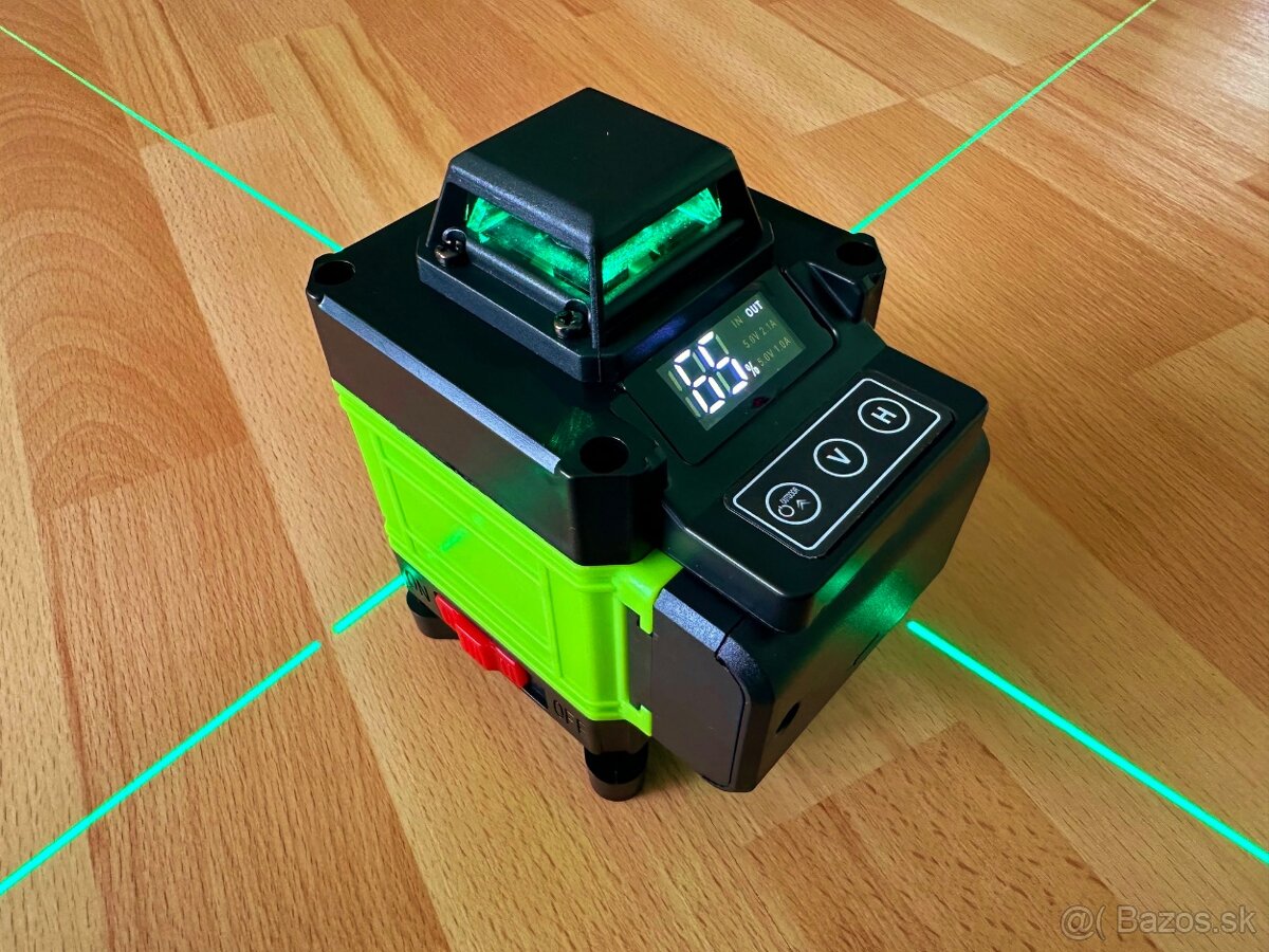 4D samonivelačný laser 16L 360° zelený lúč 2x batéria - 3