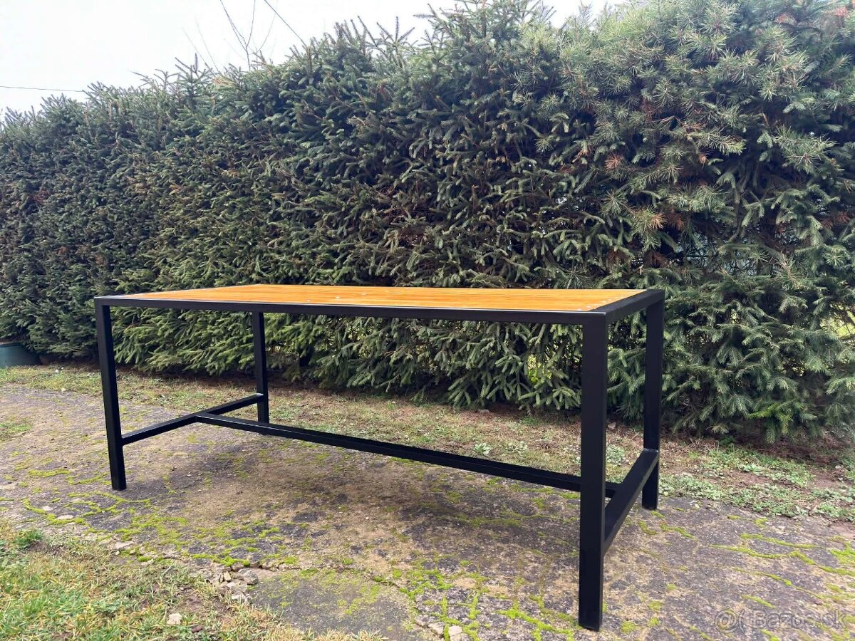 MODERNÝ INDUSTRIÁLNY STÔL – DREVO & OCEĽ | VÝROBA NA MIERU - 3