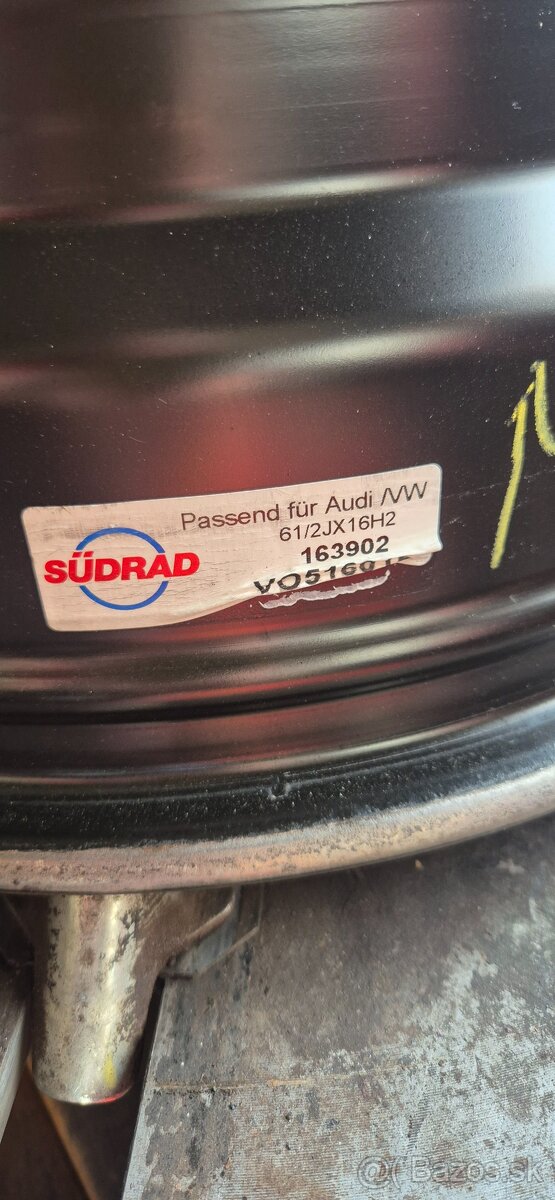 Predám plechový disk 6,5x16 ET 50. - 3