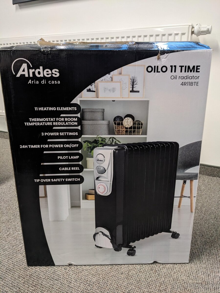 Olejový, elektrický radiátor s časovačom - 3