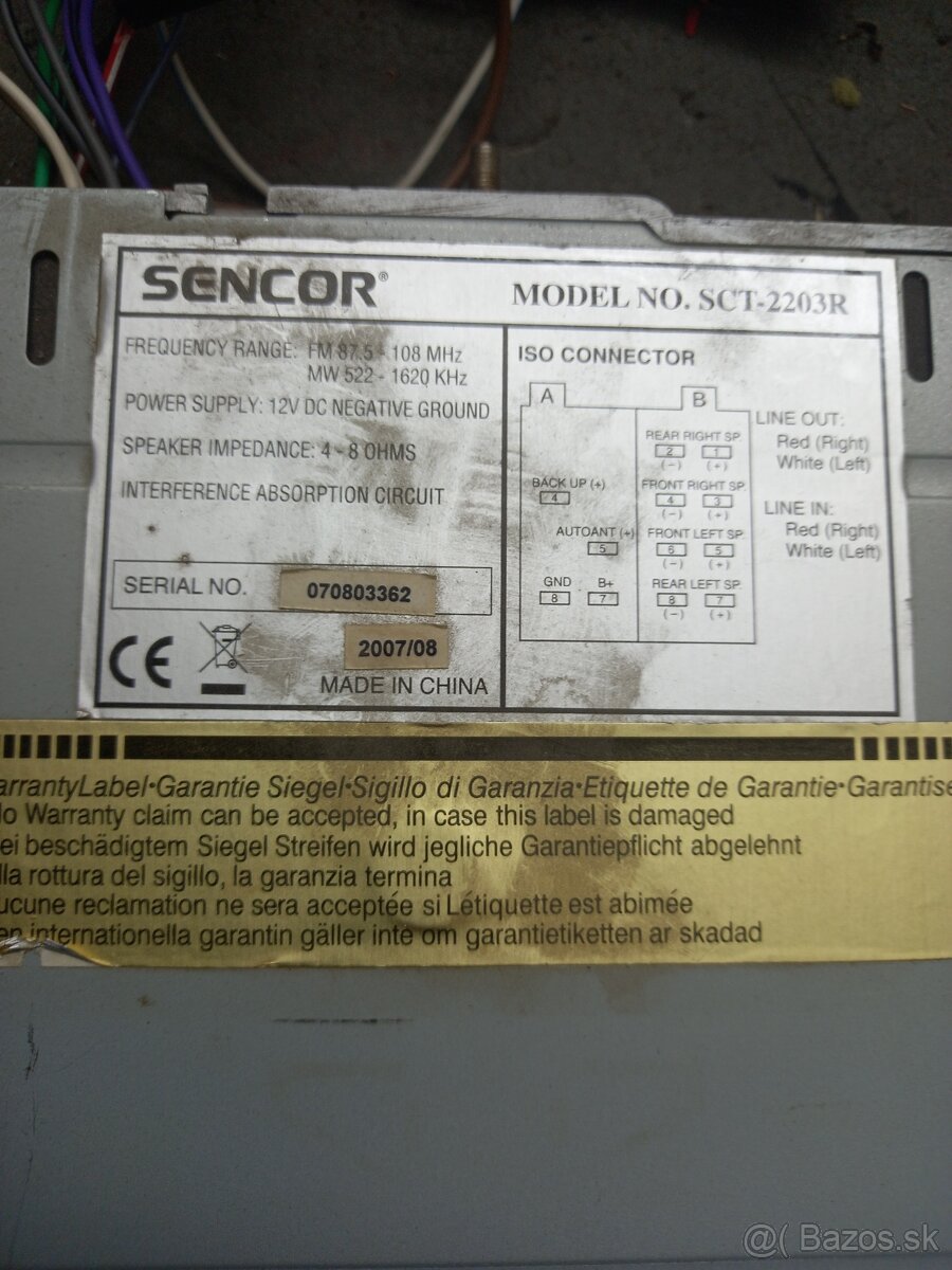 AUTORADIO SENCOR BEZ PREHRAVAČA - 3