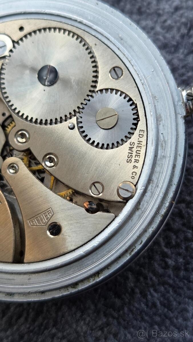 Velmi staré vojenské švýcarské stopky mikrograph Heuer - 3