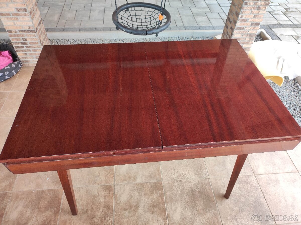 Rozkladací stôl a 4 stoličky retro - 3