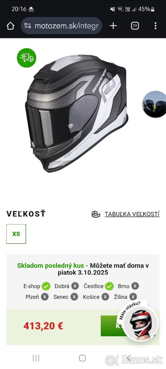 Integrálna prilba na motorku SCORPION EXO-R1 EVO AIR - 3