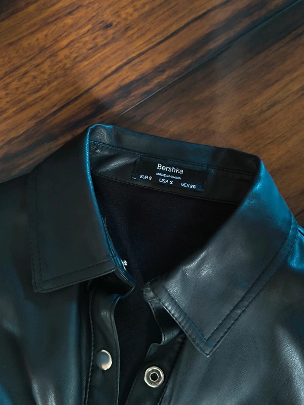 Koženkový kabát Bershka - 3