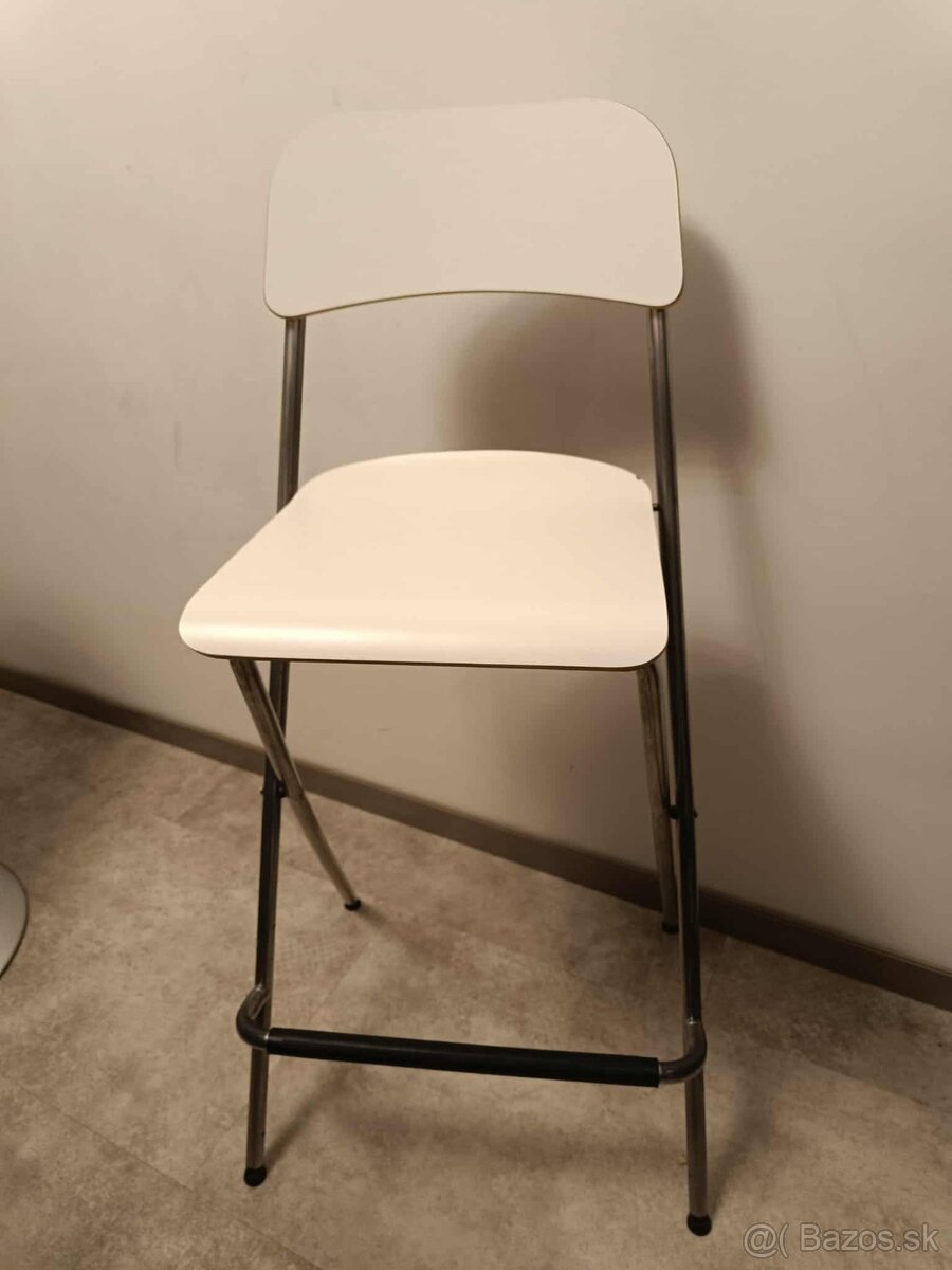 Barový stôl biely vysoký lesk - 3