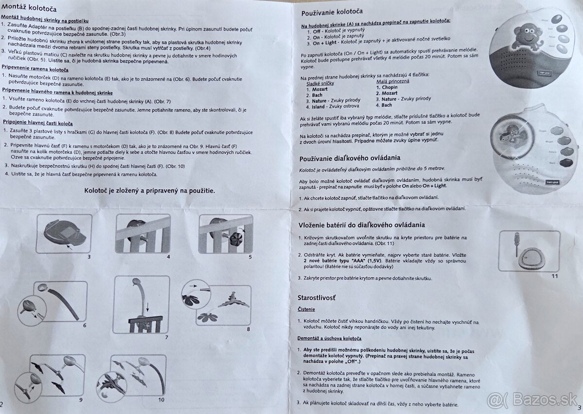 hrací kolotoč nad postieľku - 3