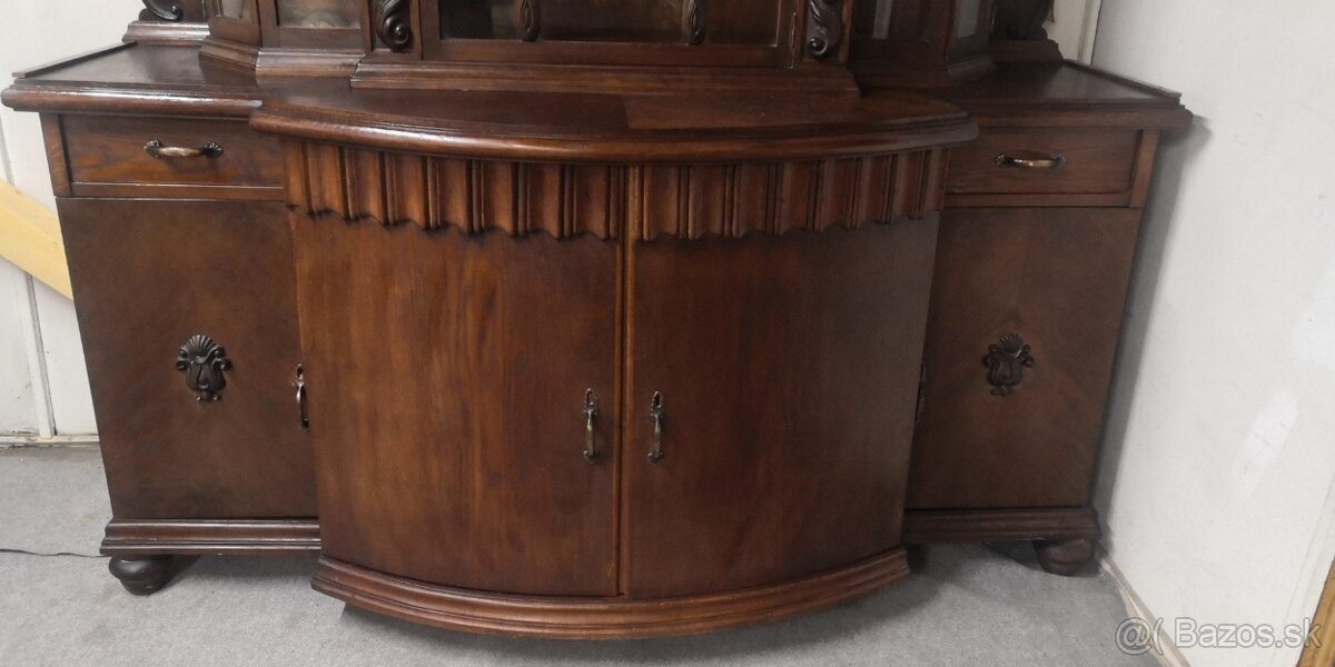 Starožitná komoda s vitrínou - 3
