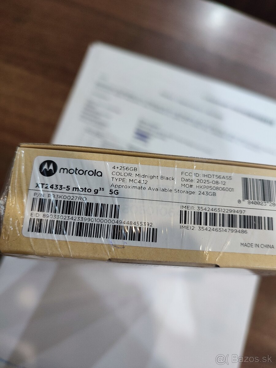 Motorola Moto G35 5G 4GB/256GB black,zabalený,záruka 2r - 3