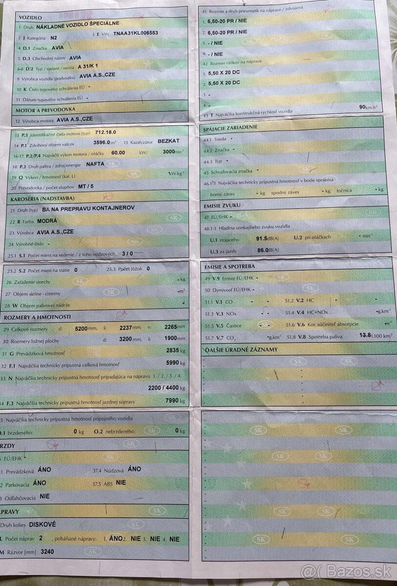 Predám Avia A31 Nákladné vozidlo špeciálne - 3