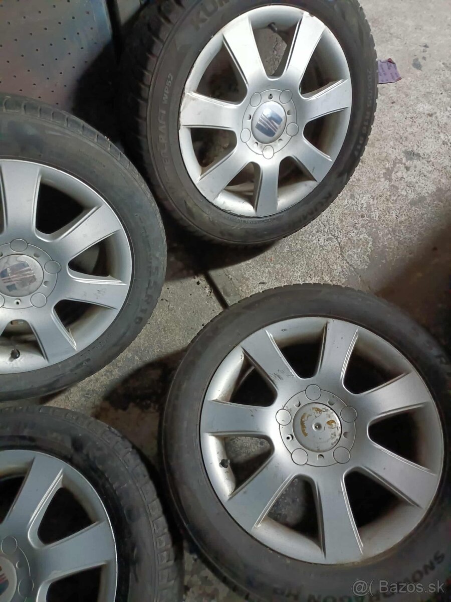 ❄️zimná 4ks alu disky orig. Seat 5x112 r16 205/55 r16 5mm - 3