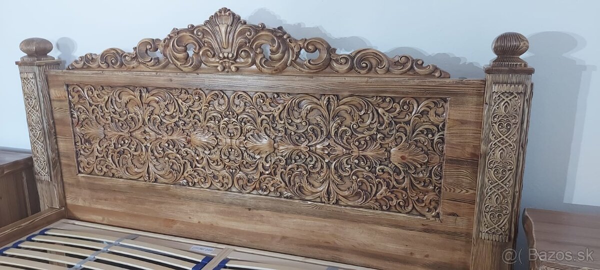 Drevená posteľ 180×200cmvrátane ortopedických roštov - 3