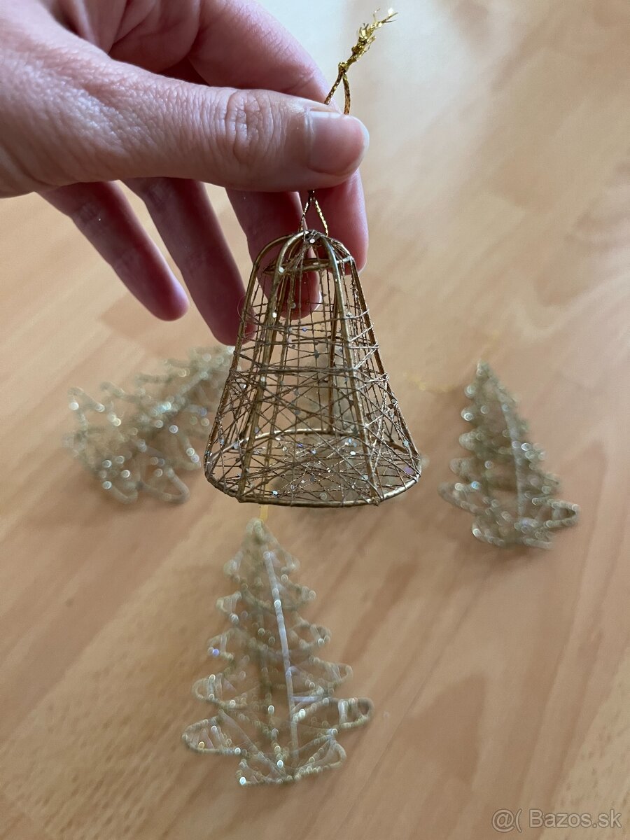 5 kovových vianočných ozdôb - 3