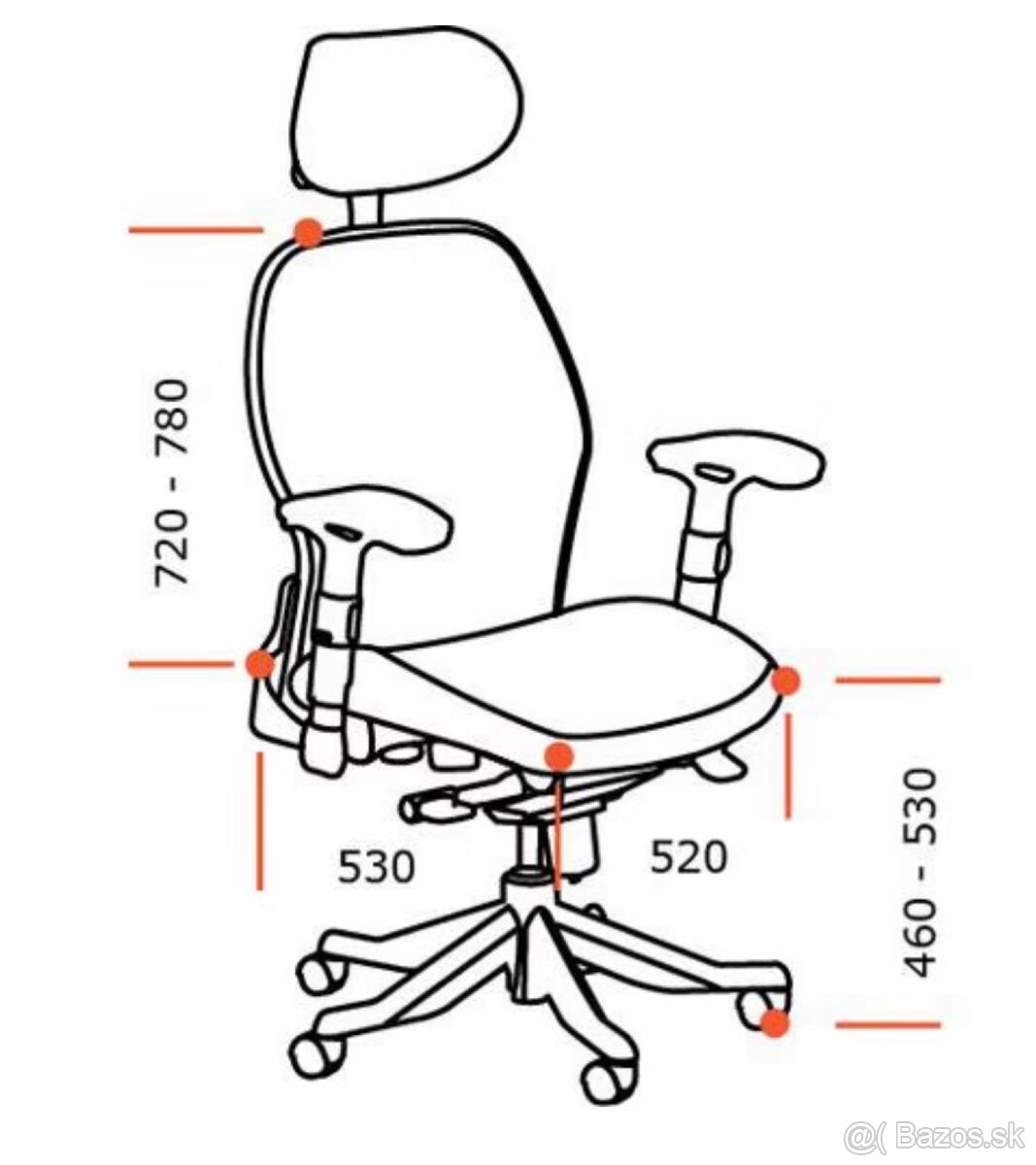 KANCELÁRSKA STOLIČKA / KRESLO - 3