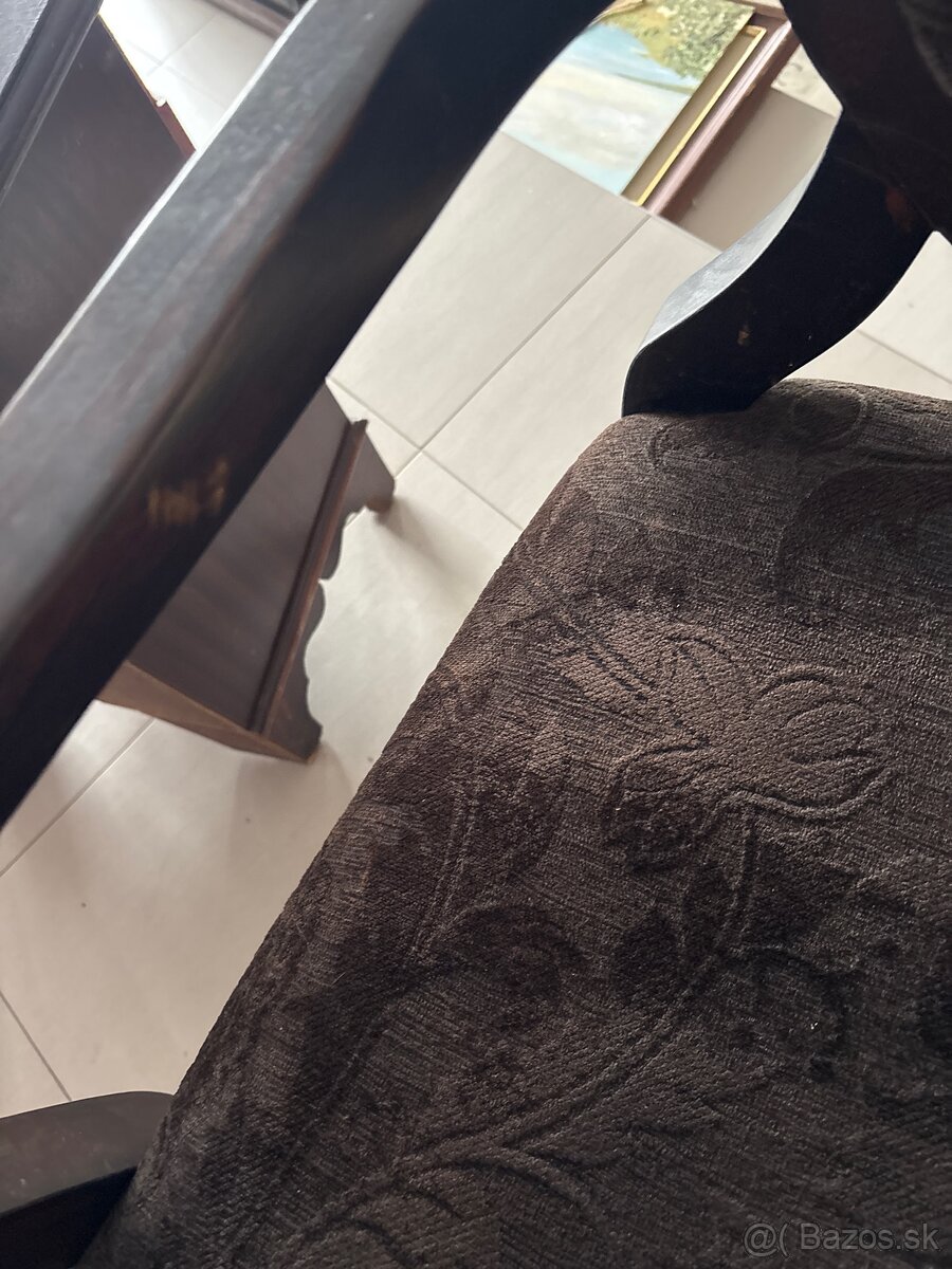 Elegantná starožitná stolička z 40.–50. rokov - 3