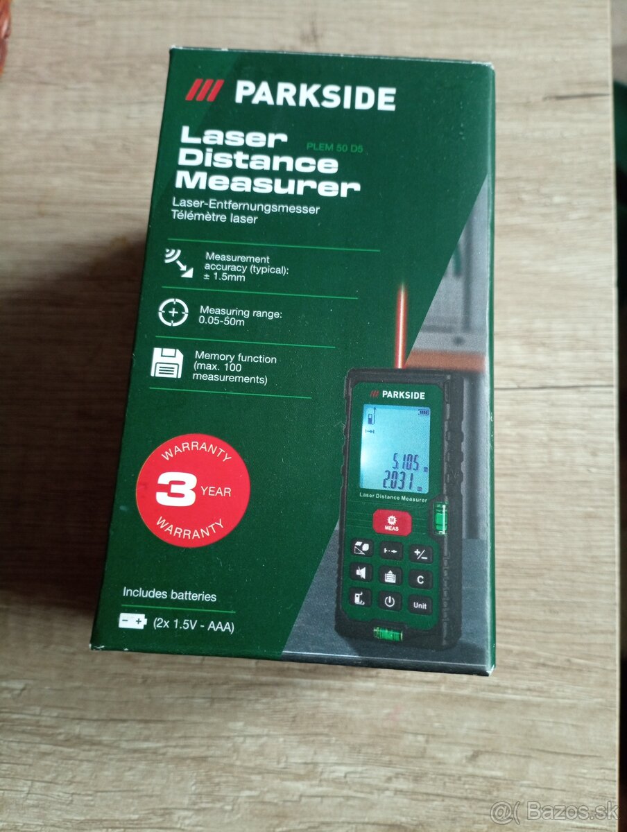 Predám laserový merač vzdialenosti Parkside - 3