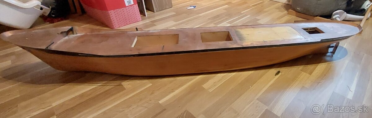 Predám drevený trup modelu lode – 200 cm - 3