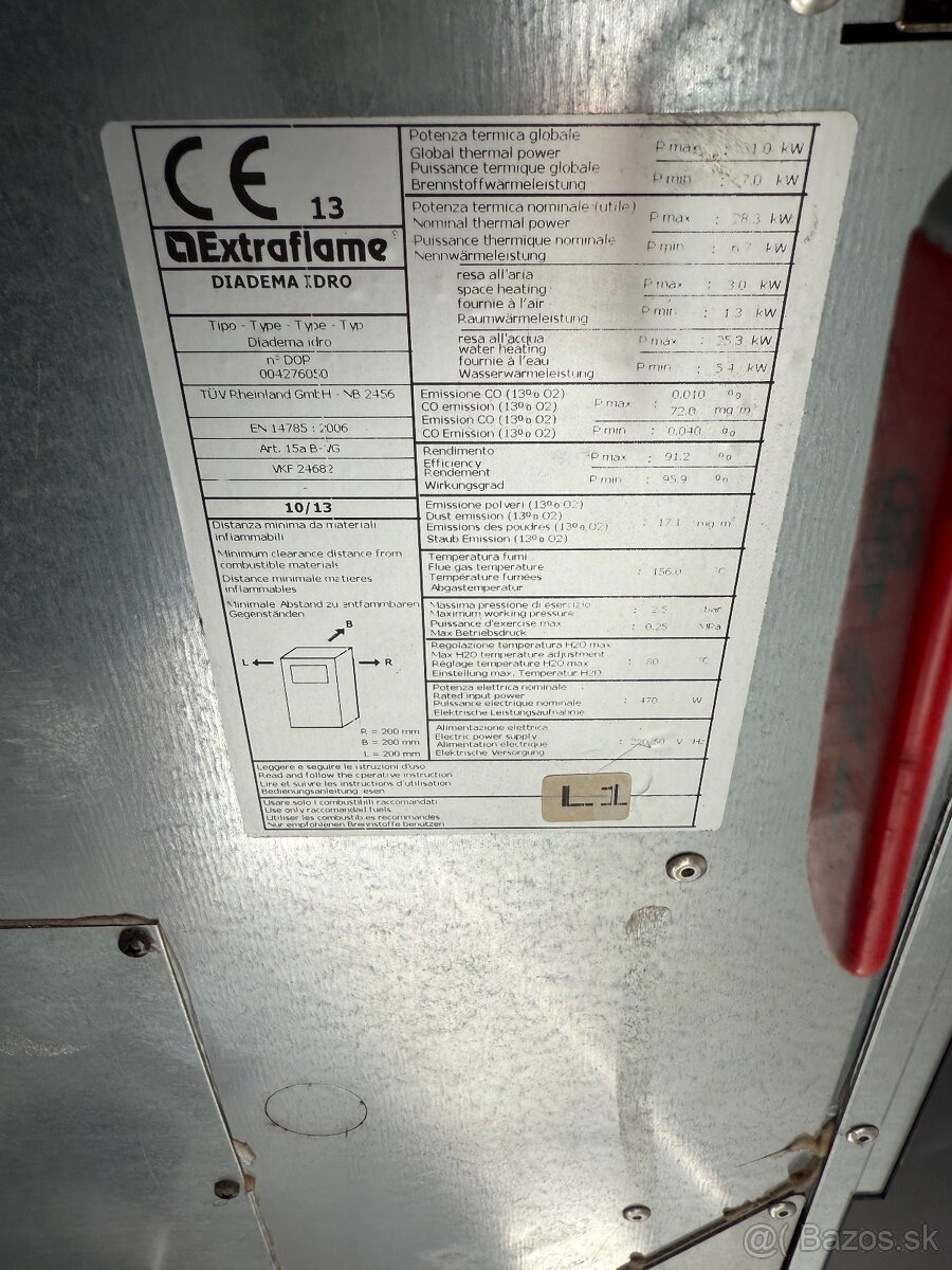 Predám pec na pelety značka Extraflame - 3