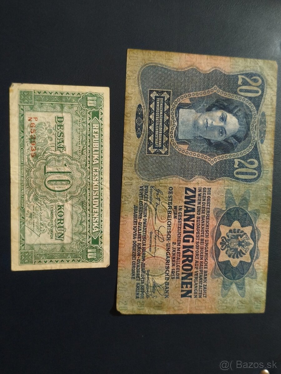 Staré bankovky 1913 - 3