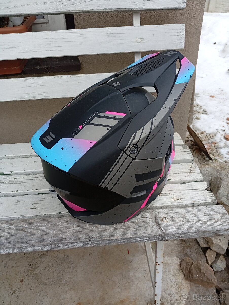 Predám mx prilba modro ružová - 3