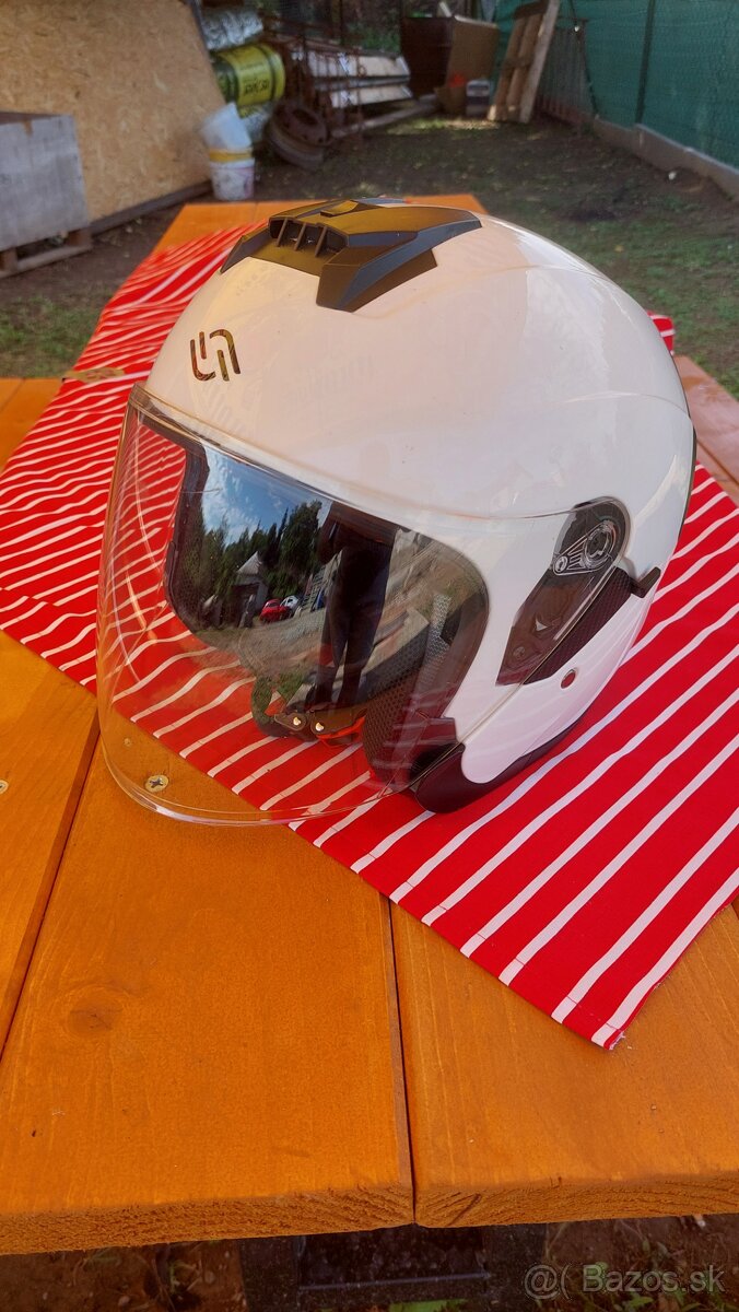 Motprkárska prilba Shiro SH-451 biela - 3