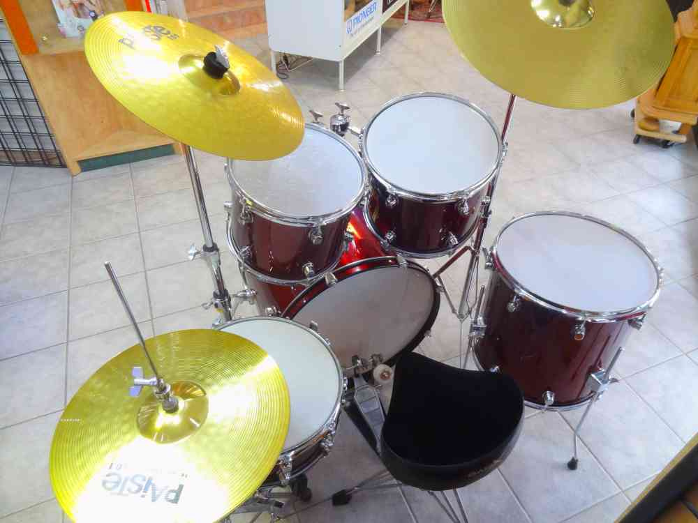 Bicia sada Basix 22 - kompletná sada+stolička+Paiste činely - 3
