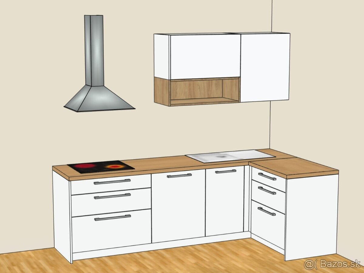 Moderná kuchyňa - Biela lesklá - 3