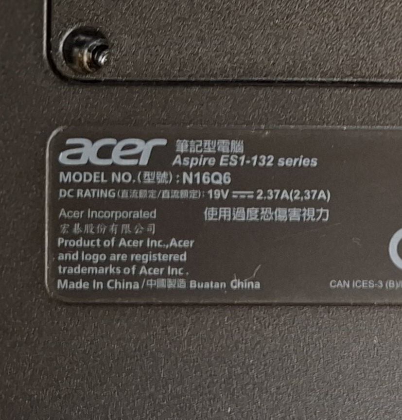Acer Aspire ES1 - 132 - 3