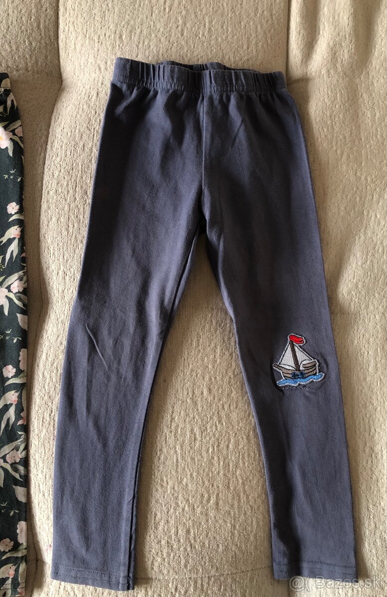 ——-2x bavlnené handmade legíny, Lily Grey, 104, 3 E—- - 3